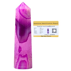 Crystal Heaven Certified Pink Agate Crystal Tower