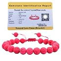 Crystal Heaven Certified Pink Lava Stone Bracelet for Women Men with Healing Crystal and Reiki Stone - Beautiful Gemstone Adjustable Beaded Bracelet for Balance, Harmony &amp; Positive Energy