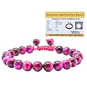 Crystal Heaven Certified Pink Tiger Eye Bracelet for Women Men with Healing Crystal and Reiki Stone - Beautiful Gemstone Adjustable Beaded Bracelet for Balance, Harmony &amp; Positive Energy