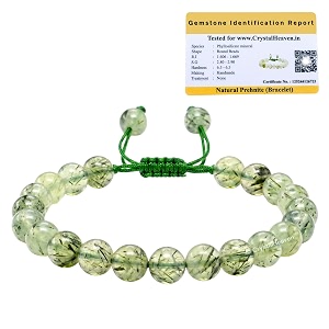 crystal heaven certified prehnite bracelet for women men with healing crystal and reiki stone - beautiful gemstone adjustable beaded bracelet for balance harmony amp positive energy