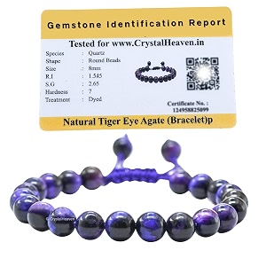 crystal heaven certified purple cats eye natural healing crystal bracelet for women men - aaa grade original healing gemstone adjustable bracelet for yoga reiki meditation feng shui