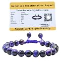 Crystal Heaven Certified Purple Cats Eye Natural Healing Crystal Bracelet for Women Men - AAA Grade Original Healing Gemstone Adjustable Bracelet for Yoga Reiki Meditation Feng Shui