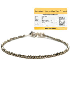 Crystal Heaven Certified Pyrite Anklet for Women