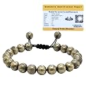 Crystal Heaven Certified Pyrite Bracelet for Women Men with Healing Crystal and Reiki Stone - Beautiful Gemstone Adjustable Beaded Bracelet for Balance, Harmony &amp; Positive Energy
