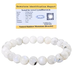 crystal heaven certified rainbow moonstone bracelet for women men with healing crystal and reiki stone - beautiful gemstone beaded bracelet for balance harmony amp positive energy