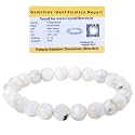 Crystal Heaven Certified Rainbow Moonstone Bracelet for Women Men with Healing Crystal and Reiki Stone - Beautiful Gemstone Beaded Bracelet for Balance, Harmony &amp; Positive Energy