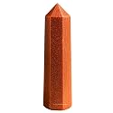 Crystal Heaven Certified Red Goldstone Tower Obelisk