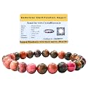 Crystal Heaven Certified Rhodonite With Black Matrix Bracelet For Women Men With Healing And Reiki Stone-Beautiful Gemstone Beaded Bracelet For Balance,Harmony&amp;Positive Energy