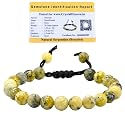 Crystal Heaven Certified Serpentine Bracelet For Women Men With Healing Crystal And Reiki Stone-Beautiful Gemstone Adjustable Beaded Bracelet For Balance,Harmony&amp;Positive Energy
