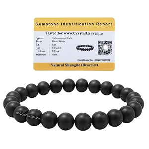 crystal heaven certified shungite bracelet for women men with healing crystal and reiki stone - beautiful gemstone beaded bracelet for balance harmony amp positive energy
