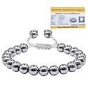 Crystal Heaven Certified Silver Hematite Bracelet For Women Men With Healing Crystal And Reiki Stone - Beautiful Gemstone Adjustable Beaded Bracelet For Balance, Harmony &amp; Positive Energy