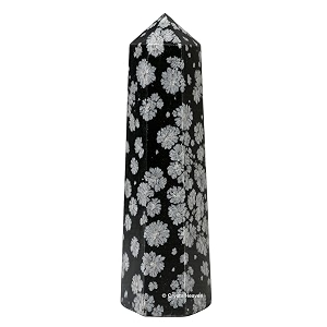 Crystal Heaven Certified Snowflake Obsidian Crystal Tower