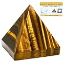 Crystal Heaven Certified Tiger Eye Pyramid-2" Inch Pyramid For Positive Energy,Vastu,Reiki,Feng Shui And Chakra Healing Energy Balancing