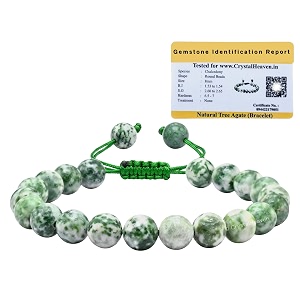 crystal heaven certified tree agate bracelet for women men with healing crystal and reiki stone - beautiful gemstone adjustable beaded br for balance harmony amp positive energy