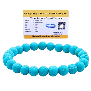 crystal heaven certified turquoise lava stone bracelet for women men with healing crystal and reiki stone - beautiful gemstone beaded bracelet for balance harmony amp positive energy