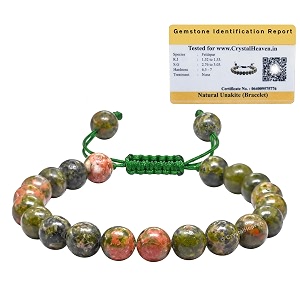 crystal heaven certified unakite bracelet for women men with healing crystal and reiki stone - beautiful gemstone adjustable beaded bracelet for balance harmony amp positive energy