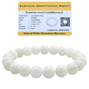 crystal heaven certified white moonstone bracelet for women men with healing crystal and reiki stone - beautiful gemstone beaded bracelet for balance harmony amp positive energy