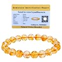 Crystal Heaven Citrine Bracelet for Women Men with Healing Crystal and Reiki Stone - Beautiful Gemstone Beaded Bracelet for Balance, Harmony &amp; Positive Energy