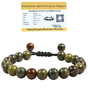 crystal heaven dragon bloodstone bracelet for women men with healing crystal and reiki stone - beautiful gemstone adjustable beaded bracelet for balance harmony amp positive energy