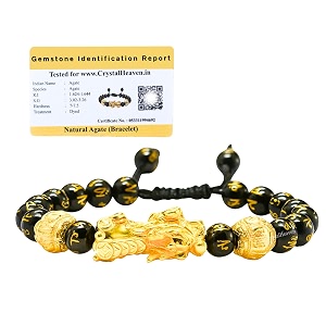 crystal heaven feng shui crystal bracelet for women men natural healing - aaa grade original healing gemstone adjustable bracelet for yoga reiki meditation feng shui