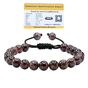 crystal heaven garnet bracelet for women men with healing crystal and reiki stone - beautiful gemstone adjustable beaded bracelet for balance harmony amp positive energy