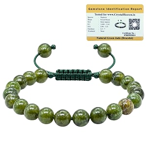 crystal heaven green jade bracelet for women men with healing crystal and reiki stone - beautiful gemstone adjustable beaded bracelet for balance harmony amp positive energy
