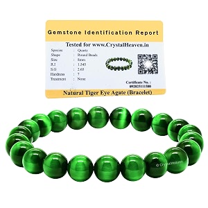crystal heaven green tiger eye bracelet for women men with healing crystal and reiki stone - beautiful gemstone beaded bracelet for balance harmony amp positive energy