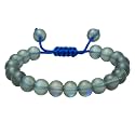 Crystal Heaven Grey Glowing Mermaid Glass Bracelet for Women Men Iridescent Bracelet - Beautiful Shiny Glass Beads Bracelet, Adjustable Beaded Bracelet for Positive Energy