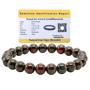 crystal heaven iron tiger eye bracelet for women men with healing crystal and reiki stone - beautiful gemstone beaded bracelet for balance harmony amp positive energy