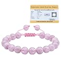 Crystal Heaven Kunzite Bracelet for Women Men with Healing Crystal and Reiki Stone - Beautiful Gemstone Adjustable Beaded Bracelet for Balance, Harmony &amp; Positive Energy
