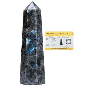 Crystal Heaven Larvikite Crystal Tower Obelisk Point