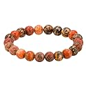Crystal Heaven Leopard Jasper Bracelet for Women Men with Healing Crystal and Reiki Stone - Beautiful Gemstone Beaded Bracelet for Balance, Harmony &amp; Positive Energy