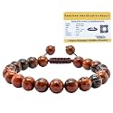 Crystal Heaven Mahogany Obsidian Bracelet For Women Men With Healing Crystal And Reiki Stone - Beautiful Gemstone Adjustable Beaded Bracelet For Balance, Harmony &amp; Positive Energy