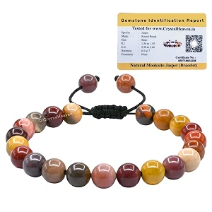 crystal heaven mookaite bracelet for women men with healing crystal and reiki stone - beautiful gemstone adjustable beaded bracelet for balance harmony amp positive energy