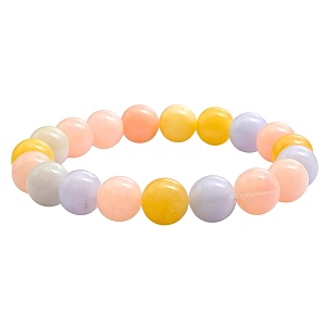 crystal heaven morganite bracelet for women men with healing crystal and reiki stone - beautiful gemstone beaded bracelet for balance harmony amp positive energy