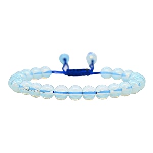 crystal heaven natural healing crystal bracelet for women men - aaa grade original healing gemstone adjustable bracelet for yoga reiki meditation feng shui opalite
