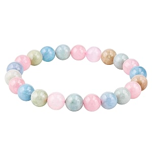 crystal heaven natural morganite bracelet for women men with healing crystal and reiki stone - beautiful gemstone beaded bracelet for balance harmony amp positive energy