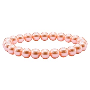 crystal heaven peach pearl bracelet for women men with healing crystal and reiki stone - beautiful gemstone beaded bracelet for balance harmony amp positive energy