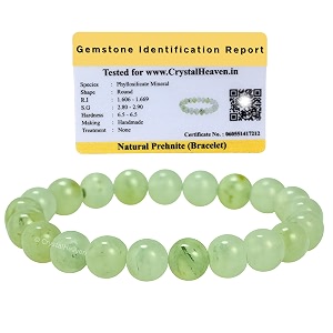 crystal heaven prehnite bracelet for women men with healing crystal and reiki stone - beautiful gemstone beaded bracelet for balance harmony amp positive energy