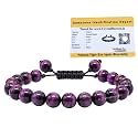 Crystal Heaven Purple Cat's Eye Bracelet for Women Men with Healing Crystal and Reiki Stone - Beautiful Gemstone Adjustable Beaded Bracelet for Balance, Harmony &amp; Positive Energy