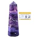 Crystal Heaven Purple Fluorite Crystal Tower Obelisk