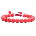 Crystal Heaven Red Lava Stone Bracelet for Women Men with Healing Crystal and Reiki Stone - Beautiful Gemstone Adjustable Beaded Bracelet for Balance, Harmony &amp; Positive Energy