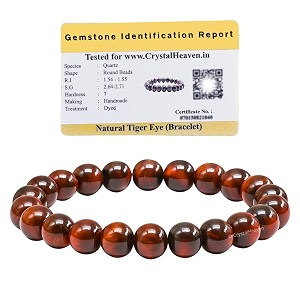 crystal heaven red tiger eye bracelet for women men with healing crystal and reiki stone - beautiful gemstone beaded bracelet for balance harmony amp positive energy