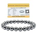 Crystal Heaven Silver Hematite Bracelet for Women Men with Healing Crystal and Reiki Stone - Beautiful Gemstone Beaded Bracelet for Balance, Harmony &amp; Positive Energy