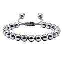 Crystal Heaven Terahertz Stone Bracelet For Women Men With Healing Crystal And Reiki Stone - Beautiful Gemstone Adjustable Beaded Bracelet For Balance, Harmony & Positive Energy