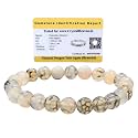 Crystal Heaven Unisex Certified Dragon Vein Agate Bracelet with Healing and Reiki Stone - Beautiful Gemstone Beaded Bracelet for Balance, Harmony &amp; Positive Energy