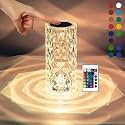 TEKCOOL Crystal Lamp, 16 Color Changing Rose Diamond Table Lamp, USB Rechargeable Touch Night Lamp with Remote Control for Bedroom, Living Room, Party Decor (Multicolor Pack of 1) LED