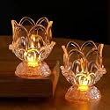 VERVENIX Flameless LED Pillar Candles with Clear Glass Effect Cover (Set of 3) – Battery Operated Flickering Candle Lights for Home, Parties, Weddings &amp; Decoration