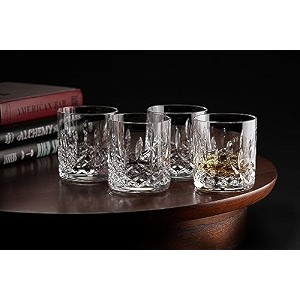 premium big whisky glasses set of 6 pcs- 225 ml modern ideal transparent bar glass for drinking bourbon whisky scotch cocktails wine water - old fashioned cocktail tumblers perfect for entertaining and enhancing your drinking experience crystal glass set of 6