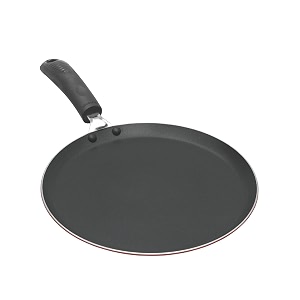 crystal platinum series non-stick dosa tawa  flat tawa  250 mm  3 mm thickness  metal spoon friendly  3 layer